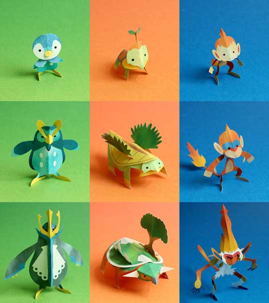 紙 作品 昆虫 蝶と蛾 ポケモン 切り紙 標本 ペーパークラフト