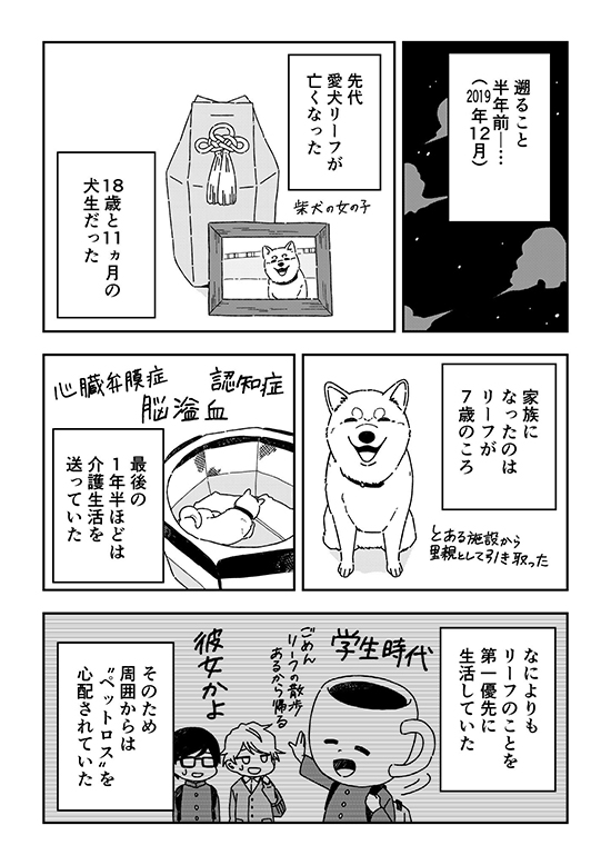 ペットロスを経て新しい家族を迎えた時の話2 ペットロス 漫画 無料漫画 犬 ワンコ 感動 保護犬