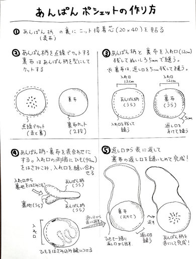大塚屋 あんぱん アンパン 手作り 布 生地 手芸 ファブリック パン 洋裁