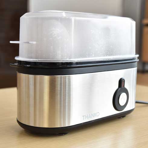 超高速 エッグスチーマー ゆで卵 サンコー 半熟