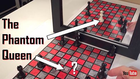 鏡の中だけに姿を見せる謎のチェス駒　錯視オブザイヤー2021「幻のクイーン」に決定