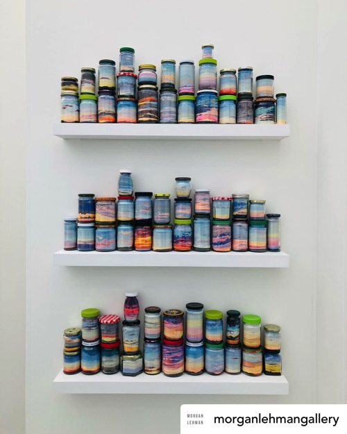 夕焼けを瓶詰めしたグラスサンドアート