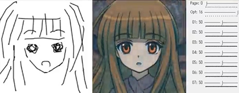 絵がヘタでもかわいい女の子が描けそう　イラストをリアルタイムに自動生成する実験がすごすぎる