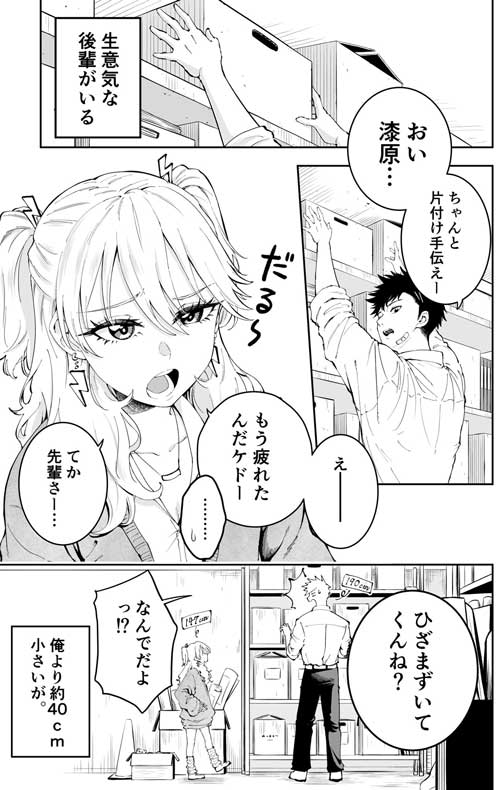低身長 ギャル 高身長 ドジ男 漫画 白石浩平