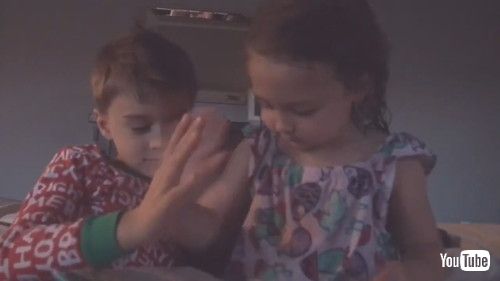 「Kid Helps Toddler Sister to Read Bedtime Story - 1256668」