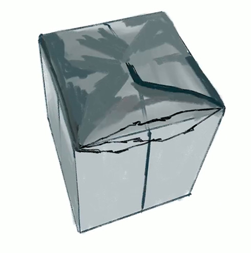 「リアルすぎてCG動画みたい」「写真かと思った」　キラキラ光るギフトボックスの絵が実物みたいですごい