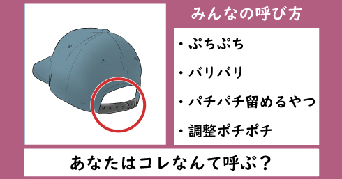 あなたは何て呼んでた？】「帽子（キャップ）のサイズをポチポチ