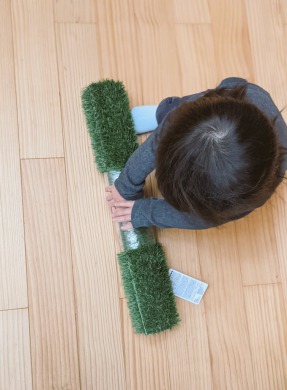  クリスマスツリー 壁 芝生