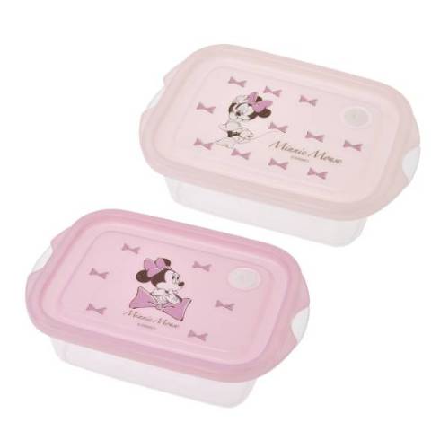 フードコンテナ 2個セット（1100円） ディズニーストア MINNIE'S KITCHEN ミニーマウス リボン キッチングッズ かわいい