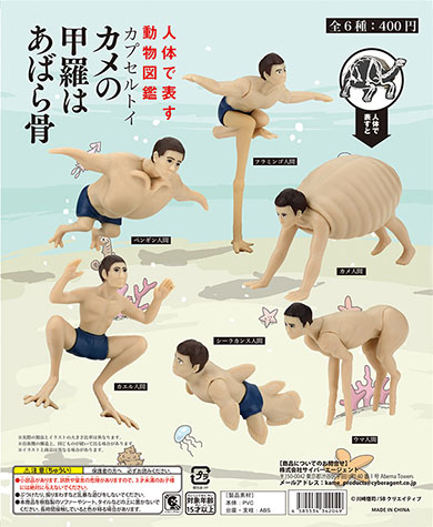 カプセルトイ「カメの甲羅はあばら骨」・ポスター