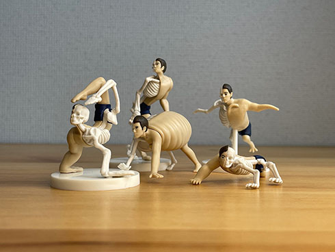 ミニチュアフィギュア「カメの甲羅はあばら骨」・集合写真