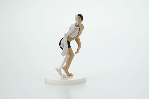 ミニチュアフィギュア「カメの甲羅はあばら骨」・ライオン人間