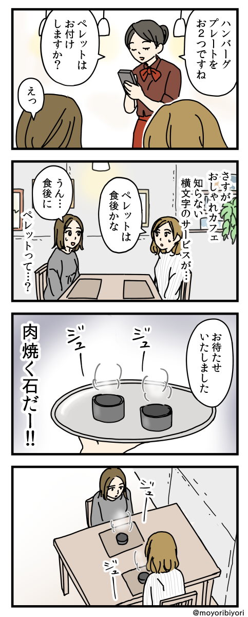 4コマ ペレット ハンバーグ 食後