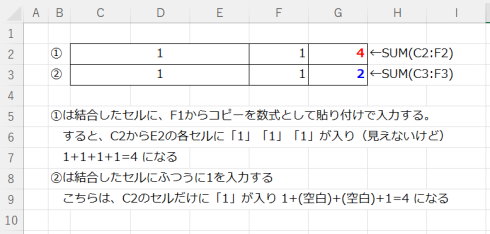 Excel セルの結合 計算