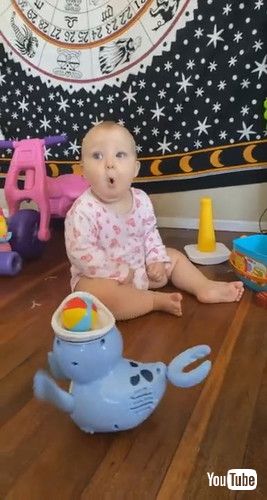 「Baby Can't Contain Her Excitement || ViralHog」