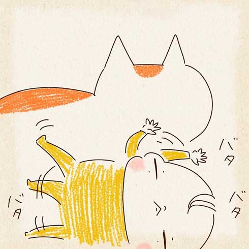 バタバタする赤ちゃん