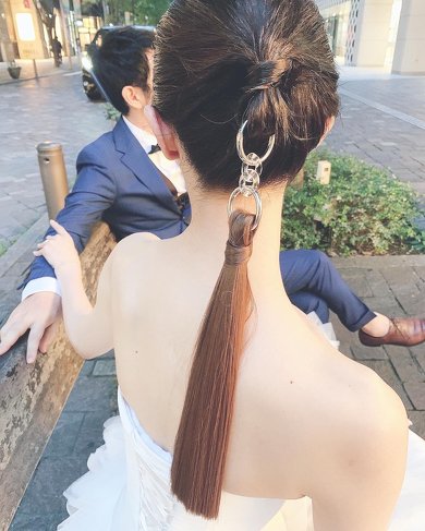 ポニーテイルリング ヘアアレンジ ヘアアクセサリ