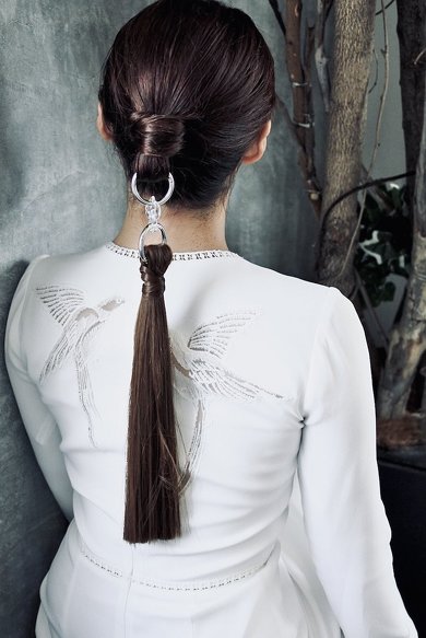 ポニーテイルリング ヘアアレンジ ヘアアクセサリ