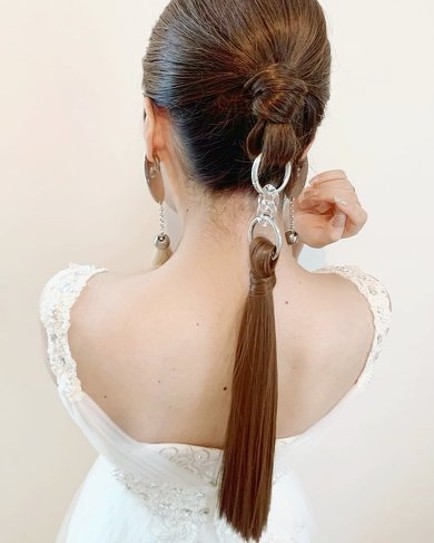 ポニーテイルリング ヘアアレンジ ヘアアクセサリ