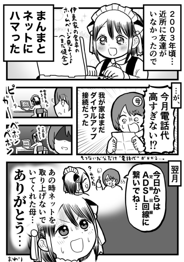 福田ナオインターネットダイヤルアップ絵日記