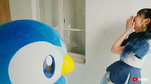 ポッチャマのサプライズに驚く道重さん