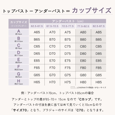 ランジェリー 下着 ブラ サイズ