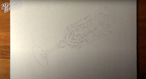 透明なグラスのイラスト