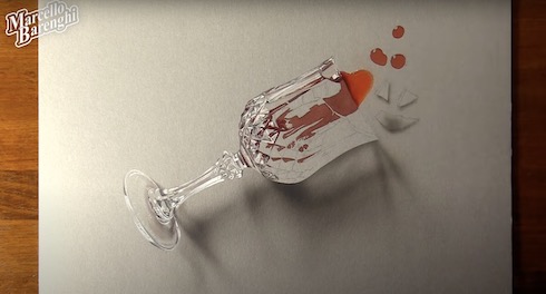 透明なグラスのイラスト