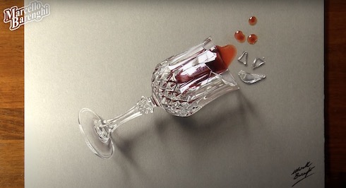 透明なグラスのイラスト