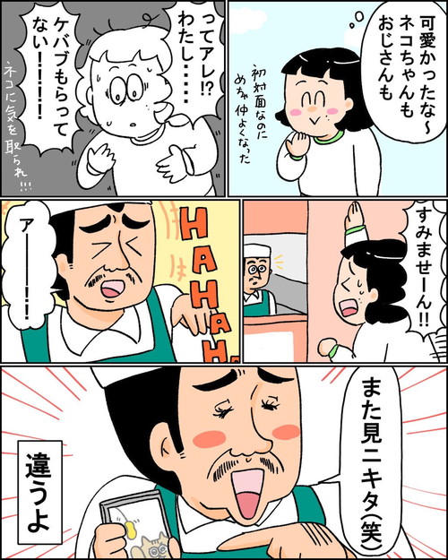 「ネコとおじさんと、ケバブ」