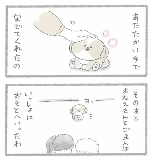 足が不自由なご主人とシーズーさん