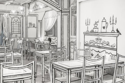 新大久保にある漫画のような2D CAFE
