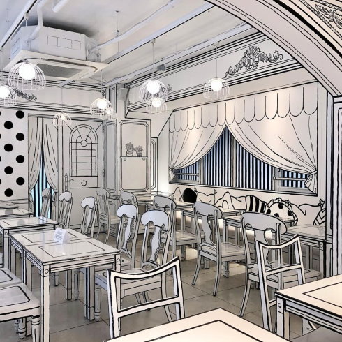 新大久保にある漫画のような2D CAFE