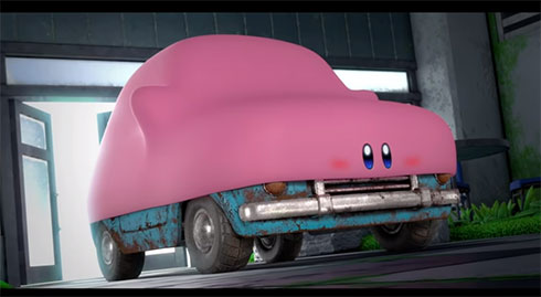 「ほおばりヘンケイ」中のカービィ