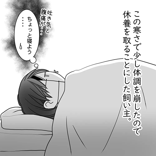 体調不良の飼い主