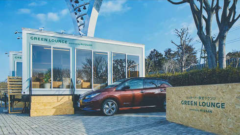 東名海老名SAに設置するEVオーナー専用ラウンジ「GREEN LOUNGE」