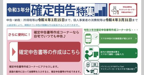 国税庁のWebサイト