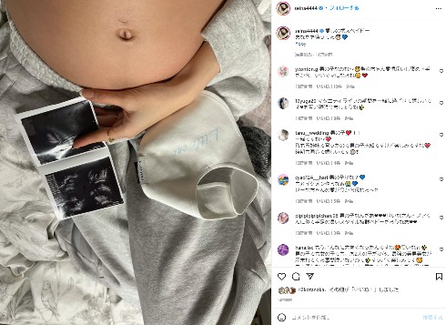 妊娠中の島袋聖南