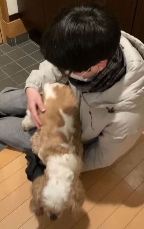 息子さんに降ろされる