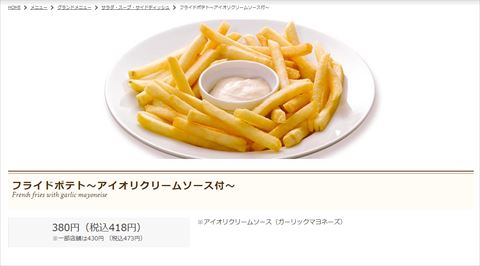 ロイホ フライドポテト