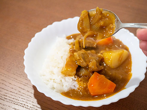 寒天を入れたカレー（皿）