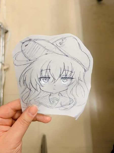 落書き イラスト 視線 ついてくる 目が合う 絵 作り方 原理