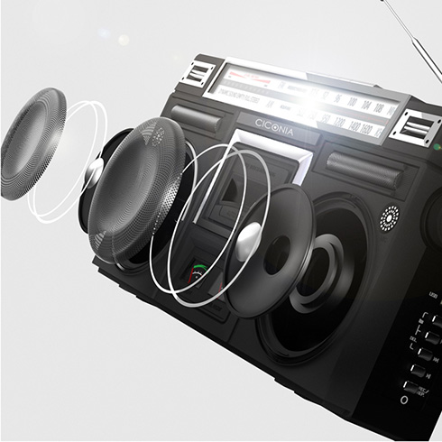 レトロモダンなラジカセが登場　哀愁漂うアナログスイッチ搭載だけどBluetoothにも対応した充実機能