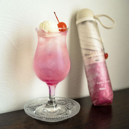 クリームソーダ  傘 コラボ