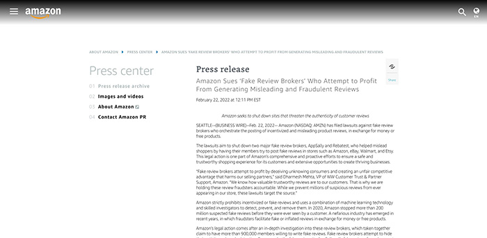 米Amazon「レビュー詐欺師に責任を負わせる」　偽レビュー業者を2社を提訴