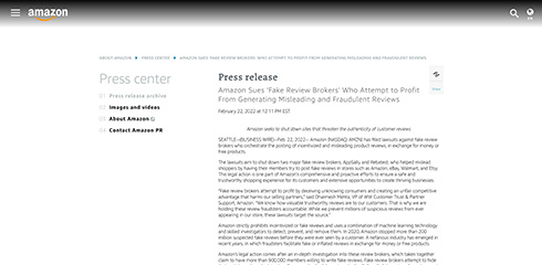 Amazonが偽レビュー業者を提訴　「消費者を欺き、販売者に損害を与える」「不当な競争優位性で利益を得ている」
