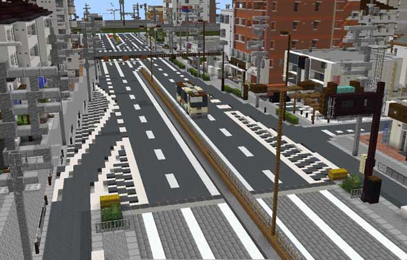 マインクラフト 郊外の街並み リアル 再現 日本 建物 家 製作 味噌汁市