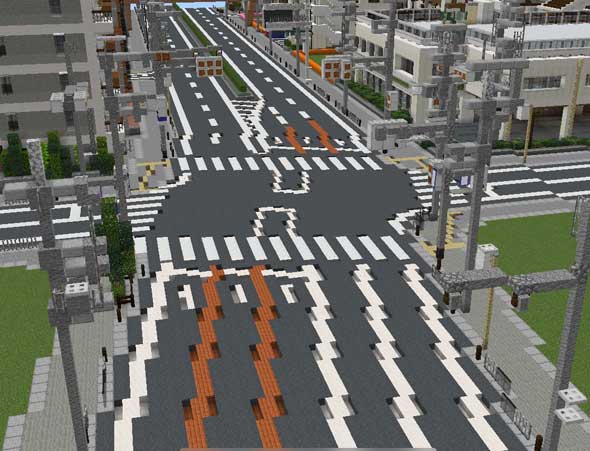 マインクラフト 郊外の街並み リアル 再現 日本 建物 家 製作 味噌汁市