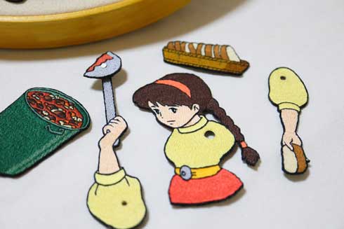 天空の城 ラピュタ 無限おかわり時計 刺しゅう シータ ドーラ一家 パズー ムスカ