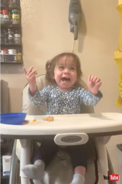 パパの帰宅に大喜びの女の子